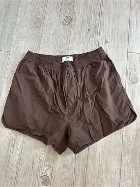 Zara Brown Elastic Waist Shorts